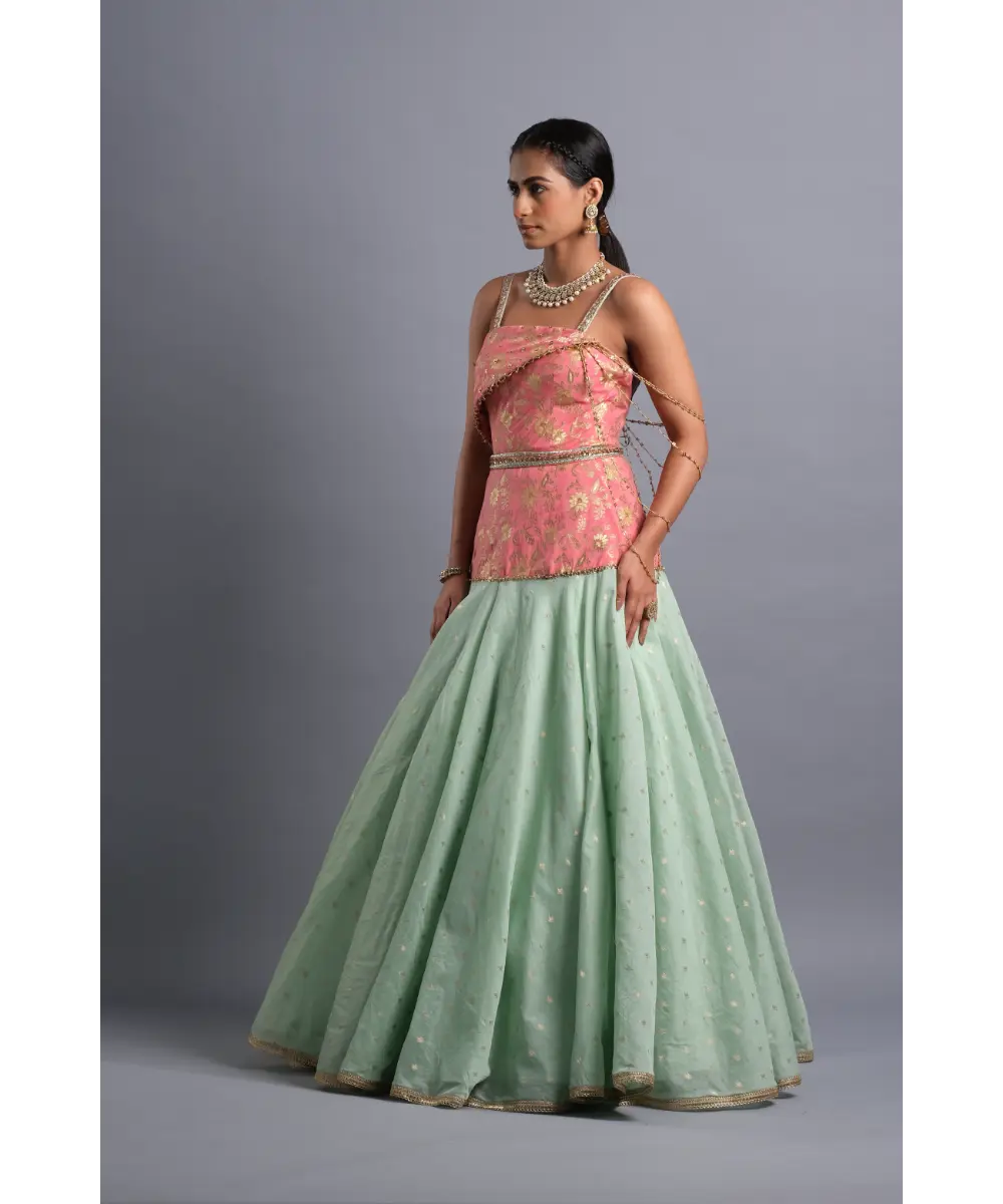 AASTHA SOOD - Silk Gown with Belt